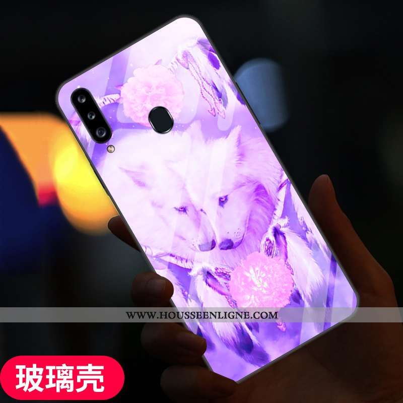 Housse Samsung Galaxy A20s Tendance Protection Incassable Étui Frais Étoile Nouveau Bleu Foncé