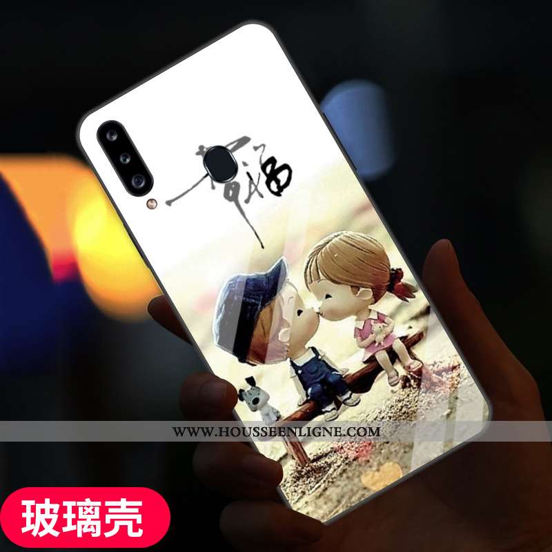Housse Samsung Galaxy A20s Tendance Protection Incassable Étui Frais Étoile Nouveau Bleu Foncé