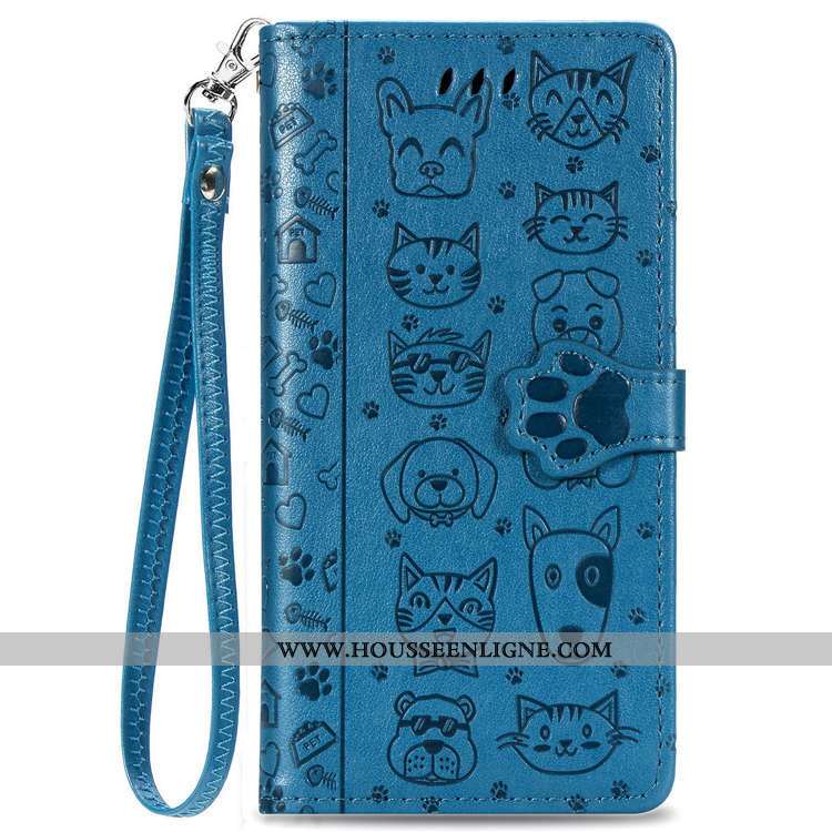 Housse Samsung Galaxy A21s Cuir Dessin Animé Charmant Tout Compris Coque Incassable Étui Violet