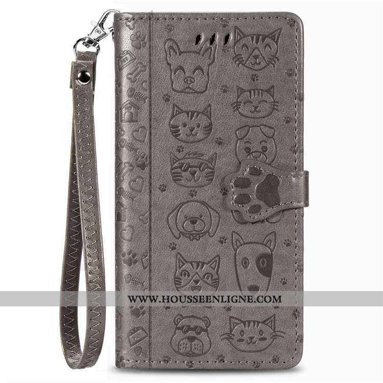Housse Samsung Galaxy A21s Cuir Dessin Animé Charmant Tout Compris Coque Incassable Étui Violet