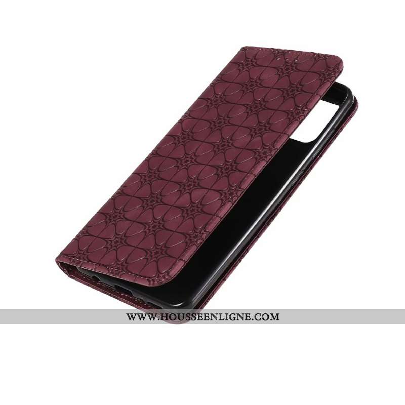 Housse Samsung Galaxy A21s Cuir Modèle Fleurie Coque Tout Compris Téléphone Portable En Relief Chanc