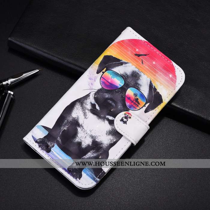 Housse Samsung Galaxy A21s Cuir Protection Étui Coque Téléphone Portable Dessin Animé Étoile Bleu