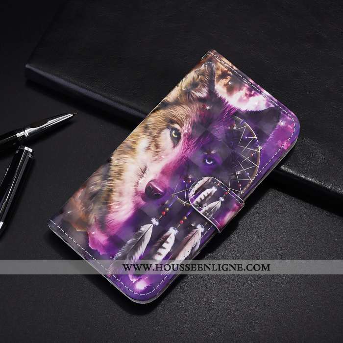 Housse Samsung Galaxy A21s Cuir Protection Étui Coque Téléphone Portable Dessin Animé Étoile Bleu