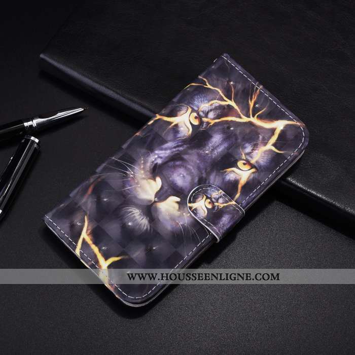 Housse Samsung Galaxy A21s Cuir Protection Étui Coque Téléphone Portable Dessin Animé Étoile Bleu