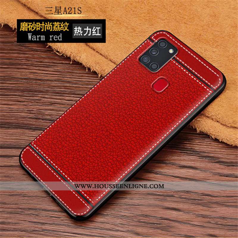 Housse Samsung Galaxy A21s Modèle Fleurie Fluide Doux Incassable Tout Compris Rose Coque Cuir