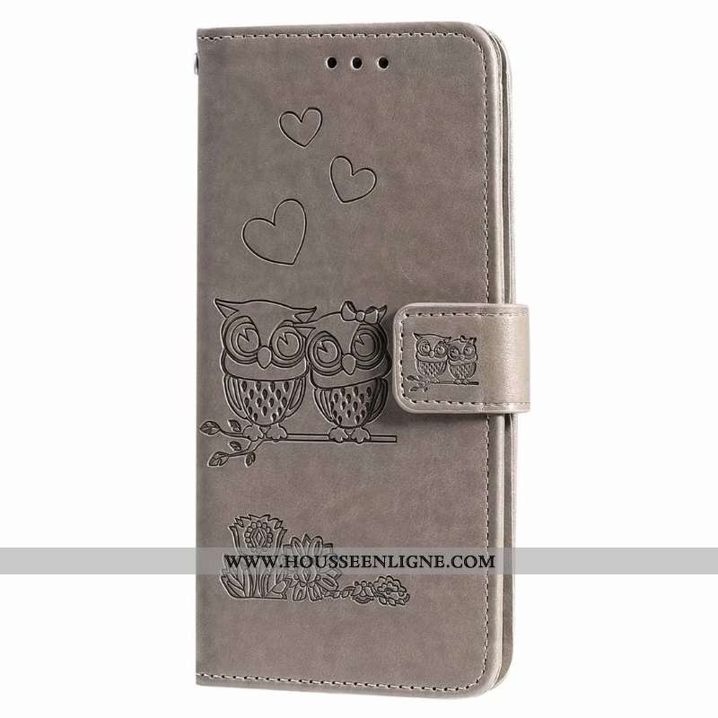 Housse Samsung Galaxy A21s Protection Cuir Étui Clamshell Coque Gris Téléphone Portable
