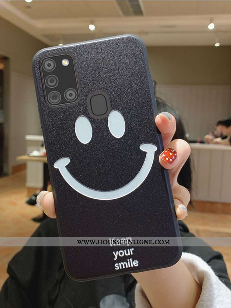 Housse Samsung Galaxy A21s Protection Délavé En Daim Téléphone Portable Silicone Coque Petit Personn