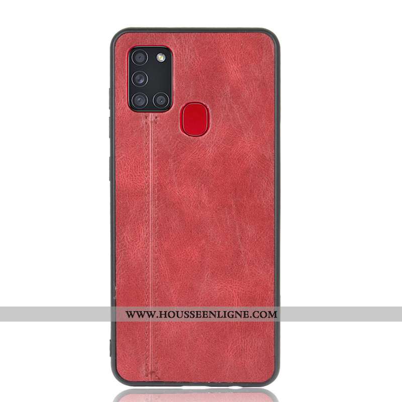 Housse Samsung Galaxy A21s Protection Modèle Fleurie Noir Coque Bovins Téléphone Portable Étui