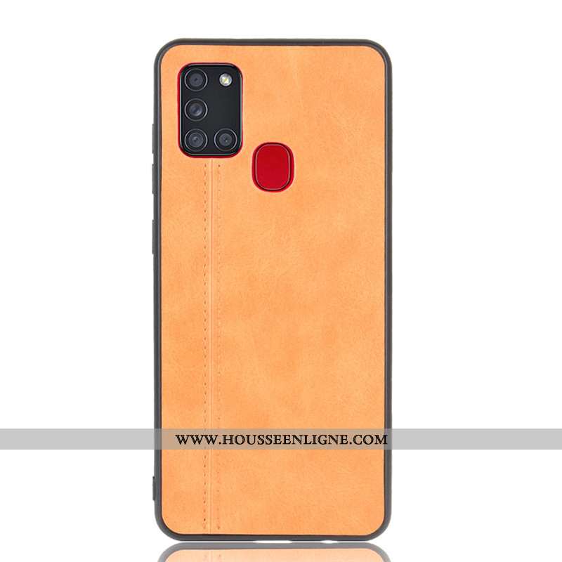 Housse Samsung Galaxy A21s Protection Modèle Fleurie Noir Coque Bovins Téléphone Portable Étui