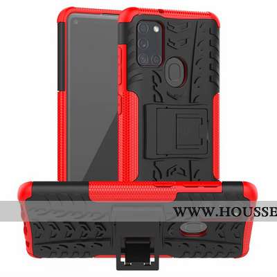 Housse Samsung Galaxy A21s Protection Personnalité Bleu Téléphone Portable Modèle Fleurie Support Ét