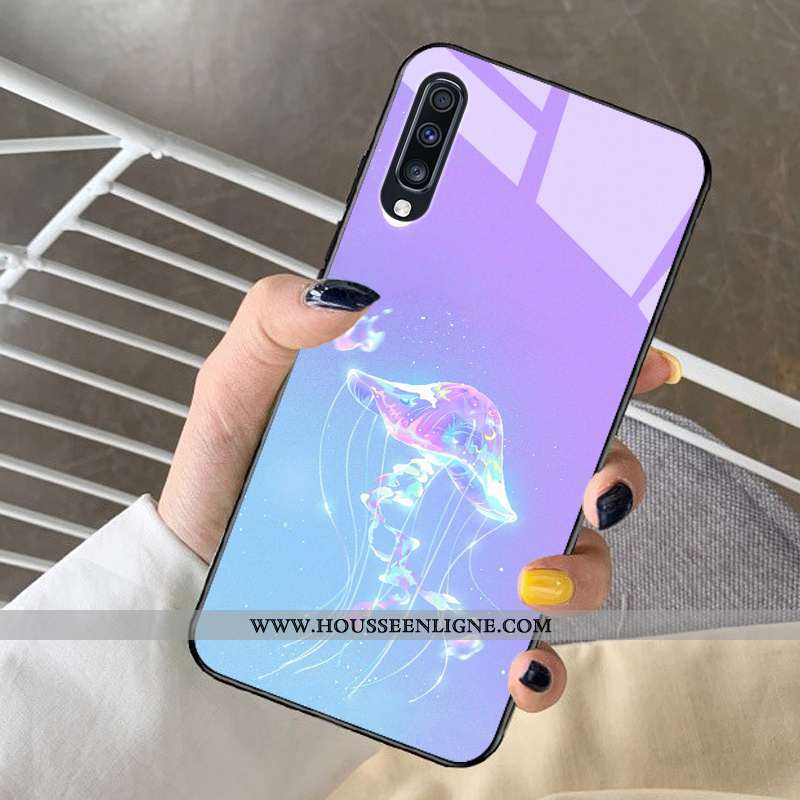 Housse Samsung Galaxy A30s Charmant Protection Étui Dessin Animé Tout Compris Petit Coque Bleu