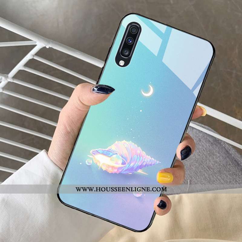 Housse Samsung Galaxy A30s Charmant Protection Étui Dessin Animé Tout Compris Petit Coque Bleu