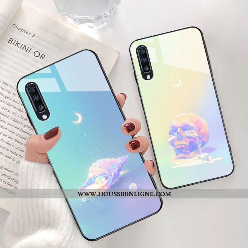 Housse Samsung Galaxy A30s Charmant Protection Étui Dessin Animé Tout Compris Petit Coque Bleu