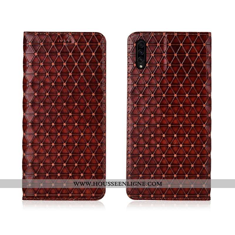 Housse Samsung Galaxy A30s Cuir Véritable Tendance Téléphone Portable Fluide Doux Délavé En Daim Pla