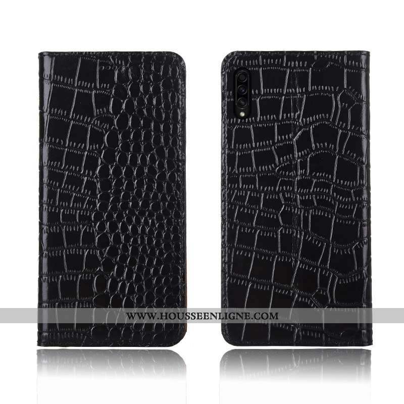Housse Samsung Galaxy A30s Délavé En Daim Cuir Véritable Étoile Silicone Protection Tendance Cuir Ma