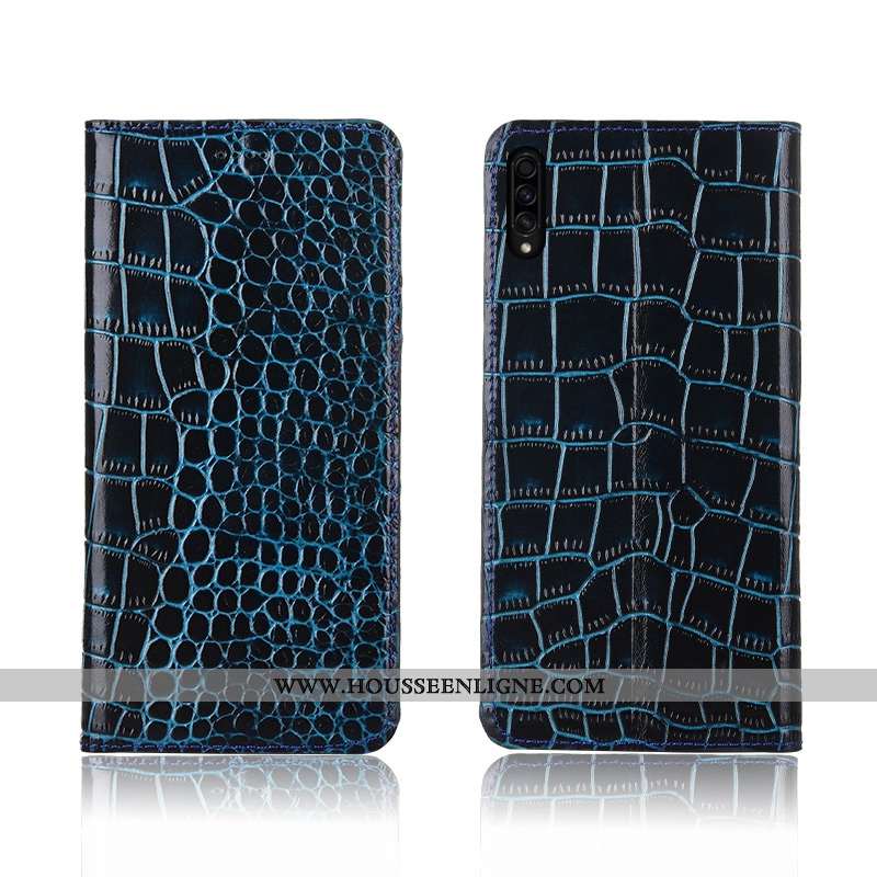 Housse Samsung Galaxy A30s Délavé En Daim Cuir Véritable Étoile Silicone Protection Tendance Cuir Ma
