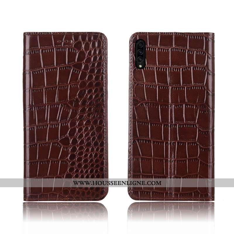 Housse Samsung Galaxy A30s Délavé En Daim Cuir Véritable Étoile Silicone Protection Tendance Cuir Ma
