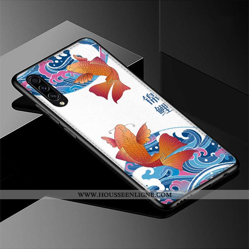 Housse Samsung Galaxy A30s Personnalité Gaufrage Étui Fluide Doux Style Chinois Incassable Étoile Ro