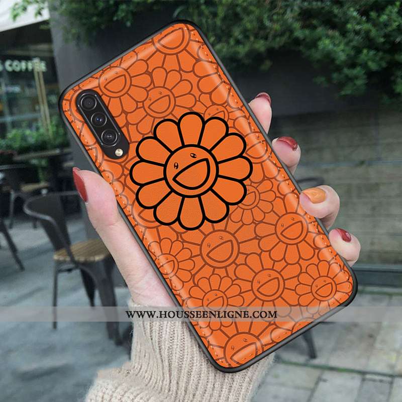 Housse Samsung Galaxy A30s Silicone Protection Incassable Étoile Fluide Doux Coque Fleur Verte