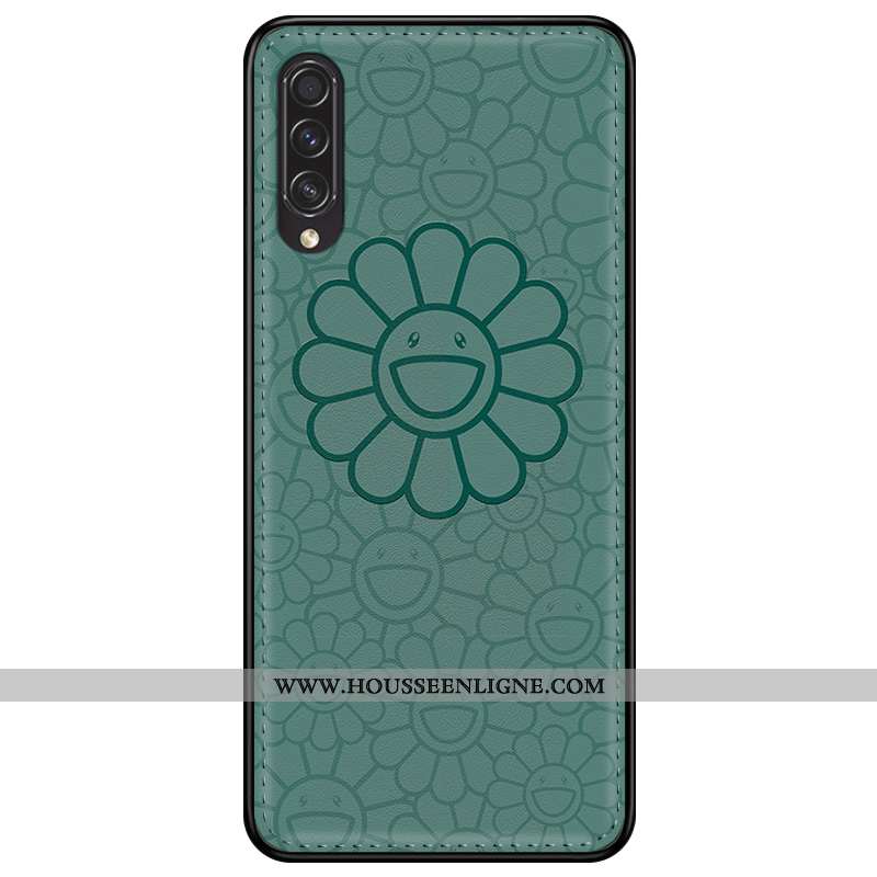 Housse Samsung Galaxy A30s Silicone Protection Incassable Étoile Fluide Doux Coque Fleur Verte