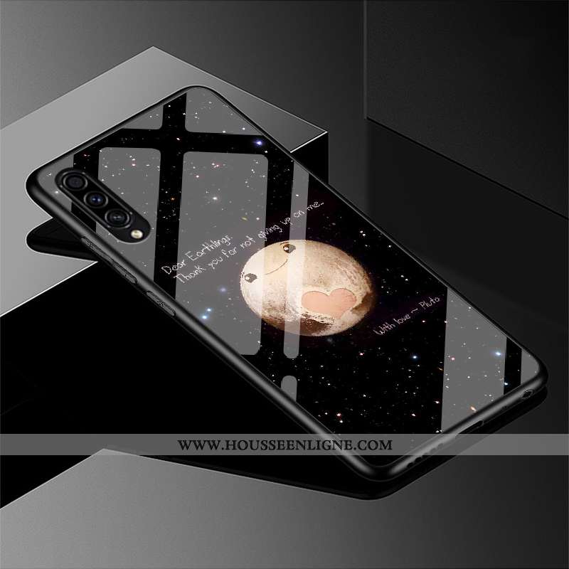 Housse Samsung Galaxy A30s Tendance Protection Personnalité Étui Étoile Créatif Délavé En Daim Noir