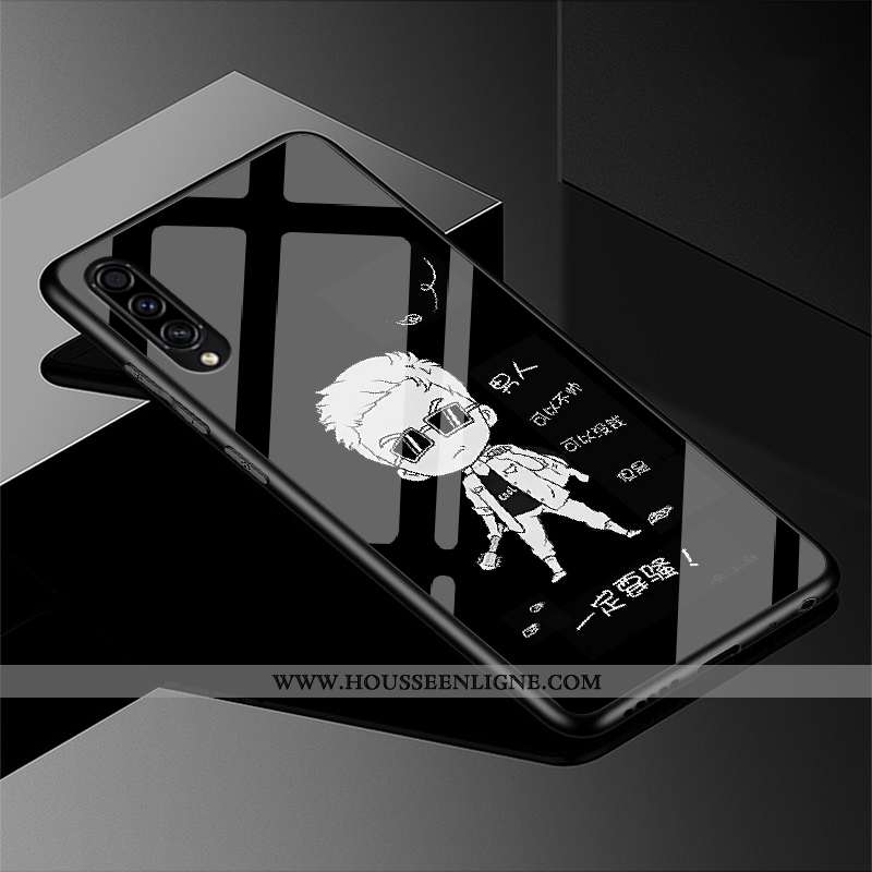 Housse Samsung Galaxy A30s Tendance Protection Personnalité Étui Étoile Créatif Délavé En Daim Noir