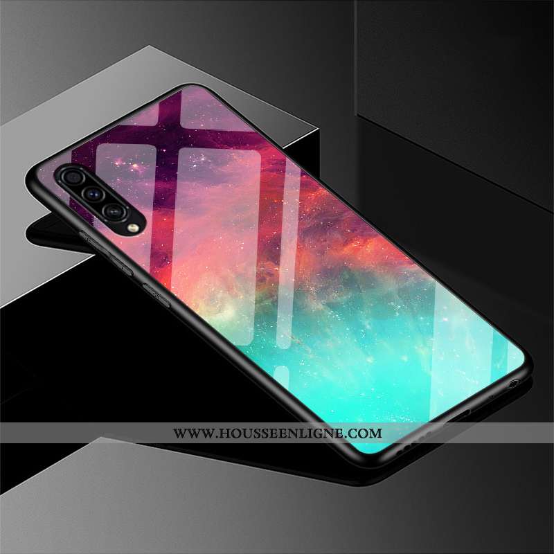 Housse Samsung Galaxy A30s Tendance Protection Personnalité Étui Étoile Créatif Délavé En Daim Noir