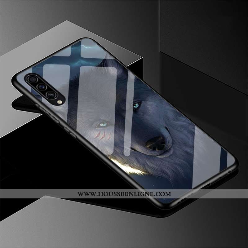 Housse Samsung Galaxy A30s Tendance Protection Personnalité Étui Étoile Créatif Délavé En Daim Noir