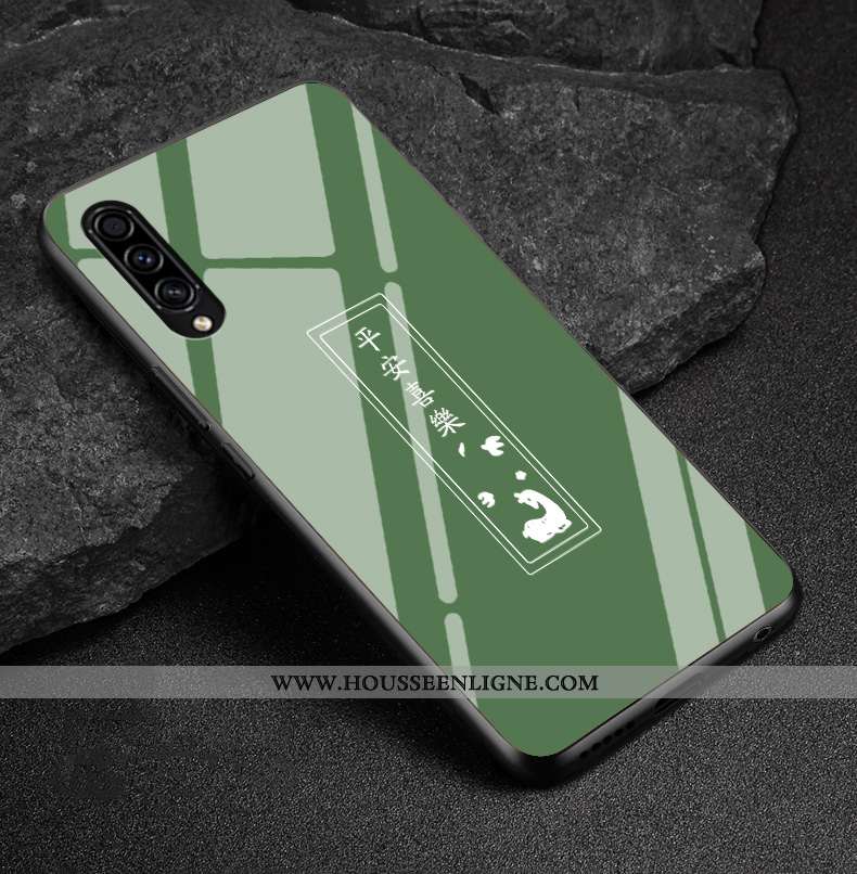 Housse Samsung Galaxy A30s Verre Personnalité Nouveau Fluide Doux Protection Créatif Étoile Rouge