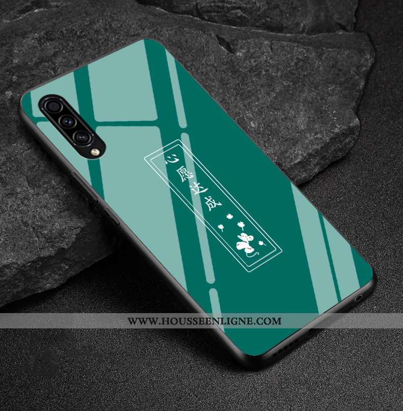 Housse Samsung Galaxy A30s Verre Personnalité Nouveau Fluide Doux Protection Créatif Étoile Rouge
