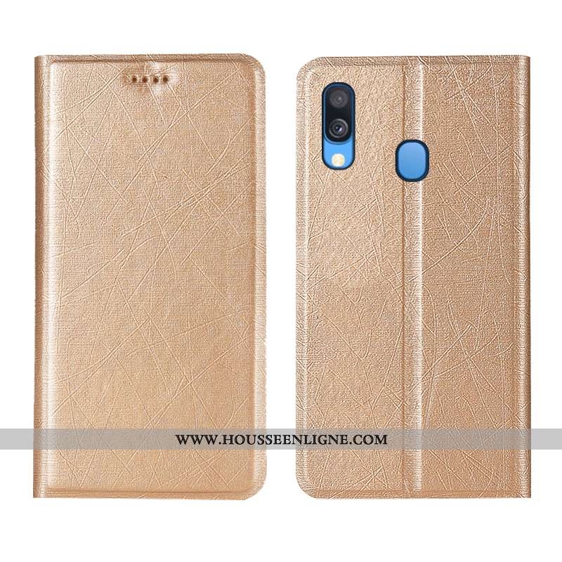 Housse Samsung Galaxy A40 Modèle Fleurie Protection Étoile Coque Noir Incassable Cuir