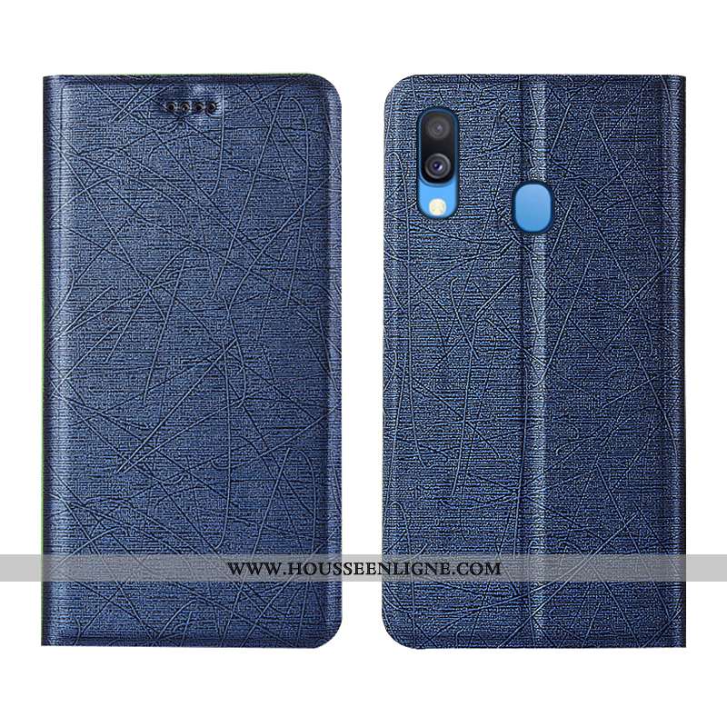 Housse Samsung Galaxy A40 Modèle Fleurie Protection Étoile Coque Noir Incassable Cuir