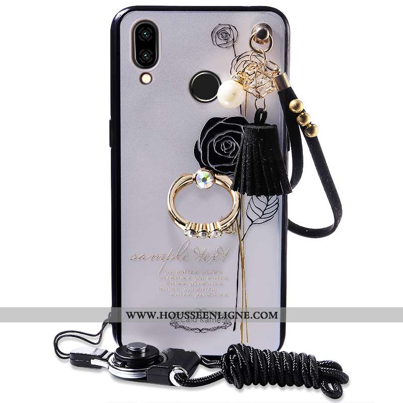 Housse Samsung Galaxy A40 Ornements Suspendus Gaufrage Incruster Strass Protection Tendance Coque Ét
