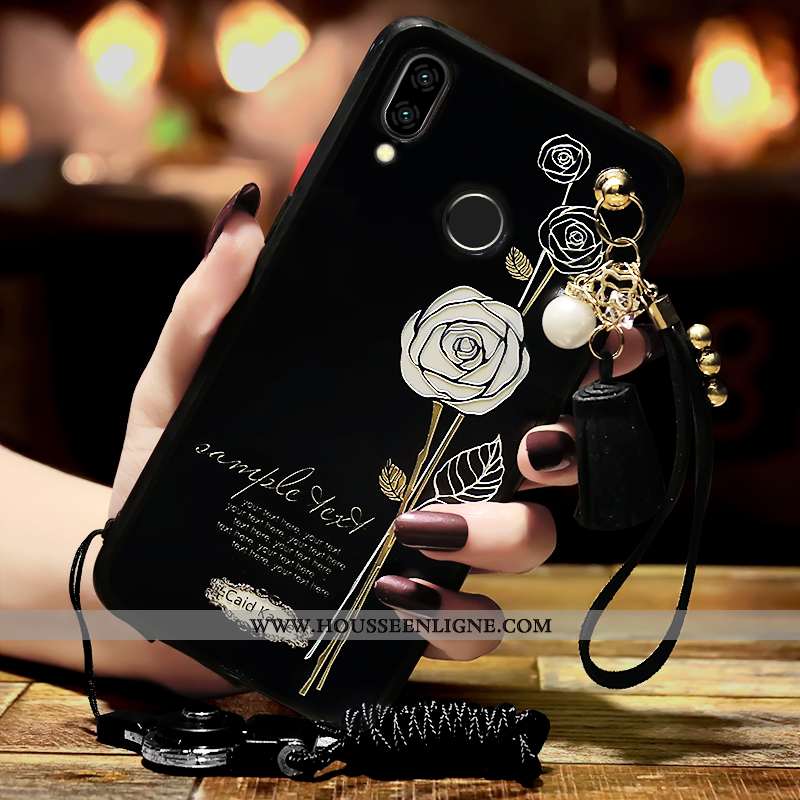 Housse Samsung Galaxy A40 Ornements Suspendus Gaufrage Incruster Strass Protection Tendance Coque Ét