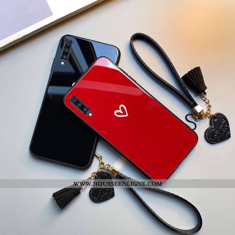Housse Samsung Galaxy A40 Personnalité Créatif Fluide Doux Étoile Coque Simple Incassable Rouge