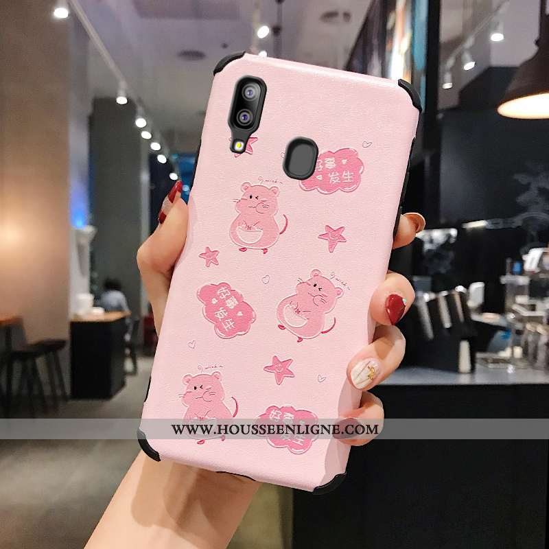 Housse Samsung Galaxy A40 Silicone Protection Délavé En Daim Difficile Étoile Tendance Coque Verte