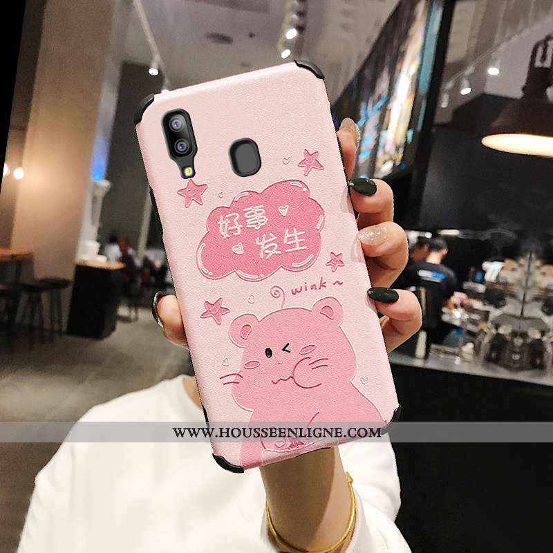 Housse Samsung Galaxy A40 Silicone Protection Délavé En Daim Difficile Étoile Tendance Coque Verte