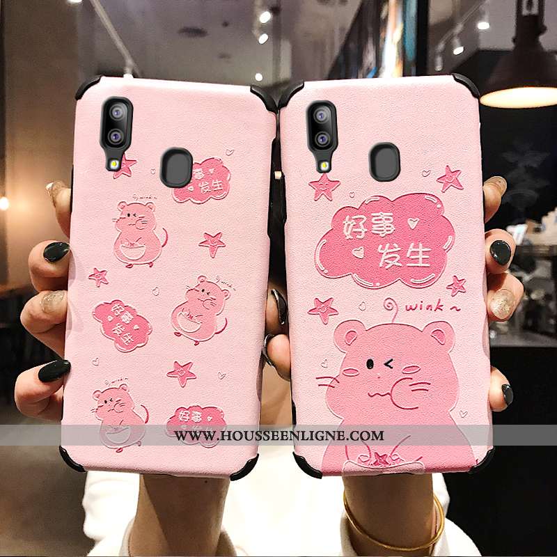 Housse Samsung Galaxy A40 Silicone Protection Délavé En Daim Difficile Étoile Tendance Coque Verte