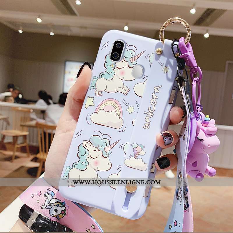 Housse Samsung Galaxy A40 Tendance Fluide Doux Coque Étoile Dessin Animé Protection Silicone Bleu