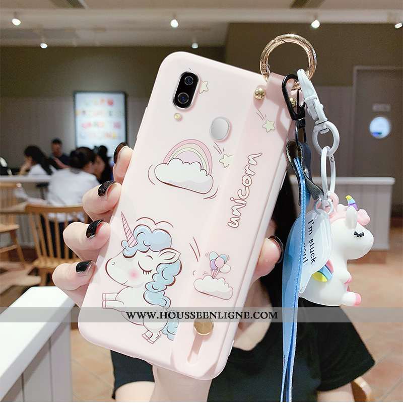 Housse Samsung Galaxy A40 Tendance Fluide Doux Coque Étoile Dessin Animé Protection Silicone Bleu