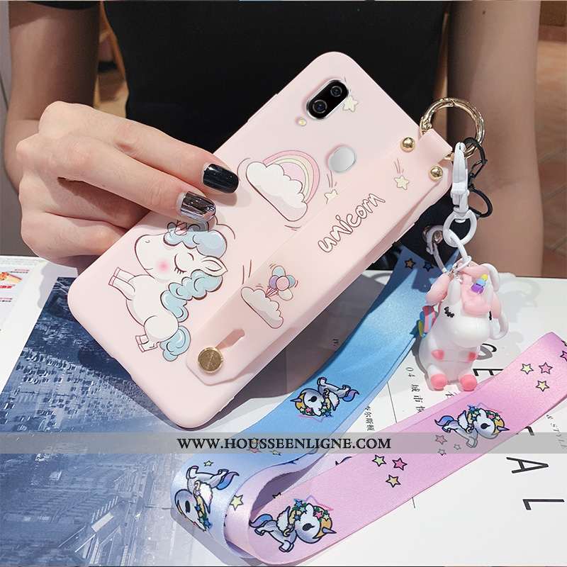 Housse Samsung Galaxy A40 Tendance Fluide Doux Coque Étoile Dessin Animé Protection Silicone Bleu