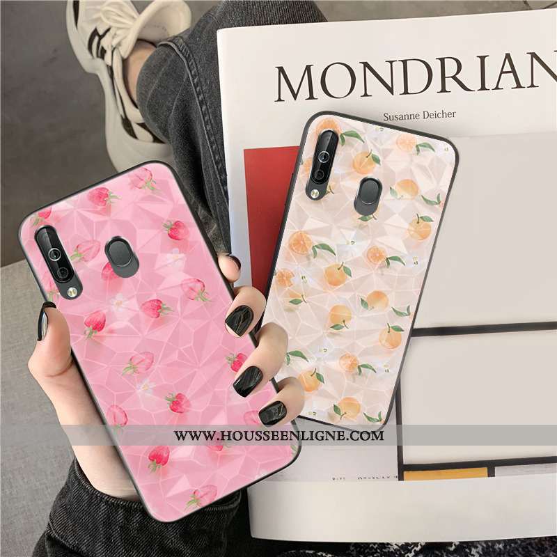 Housse Samsung Galaxy A40s Modèle Fleurie Étui Vert Coque Étoile Téléphone Portable Fleurs Verte