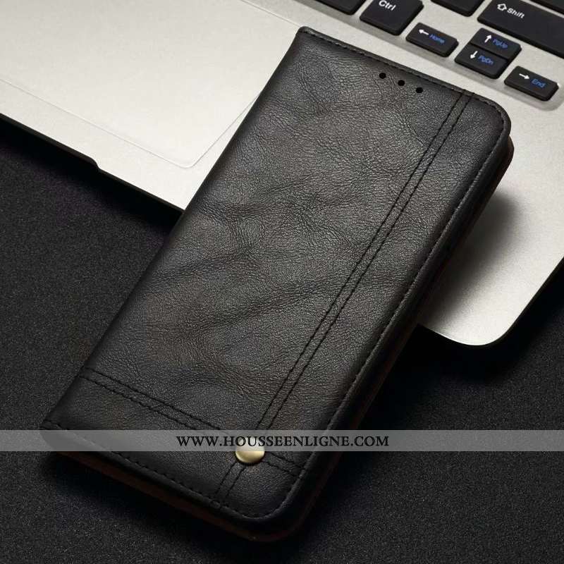 Housse Samsung Galaxy A40s Protection Cuir Véritable Cuir Étui Coque Téléphone Portable Marron