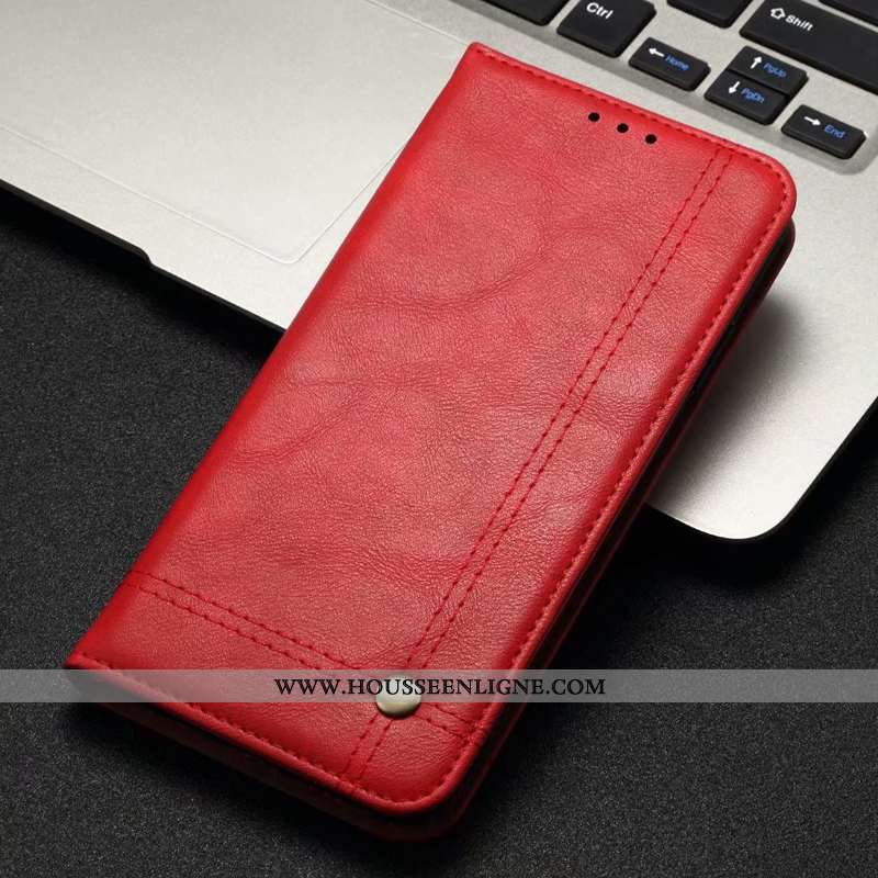 Housse Samsung Galaxy A40s Protection Cuir Véritable Cuir Étui Coque Téléphone Portable Marron