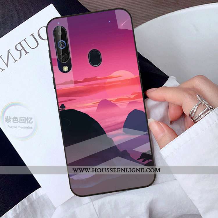 Housse Samsung Galaxy A40s Tendance Protection Vert Verre Étoile Coque Miroir Verte