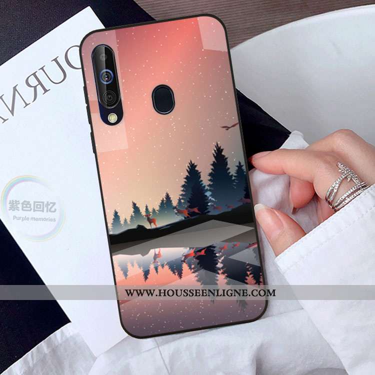 Housse Samsung Galaxy A40s Tendance Protection Vert Verre Étoile Coque Miroir Verte
