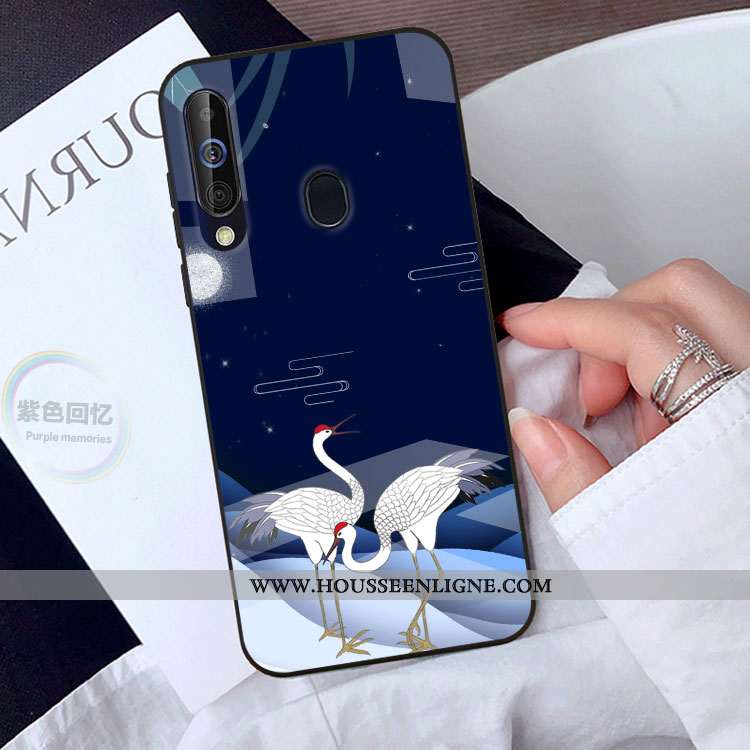 Housse Samsung Galaxy A40s Tendance Protection Vert Verre Étoile Coque Miroir Verte