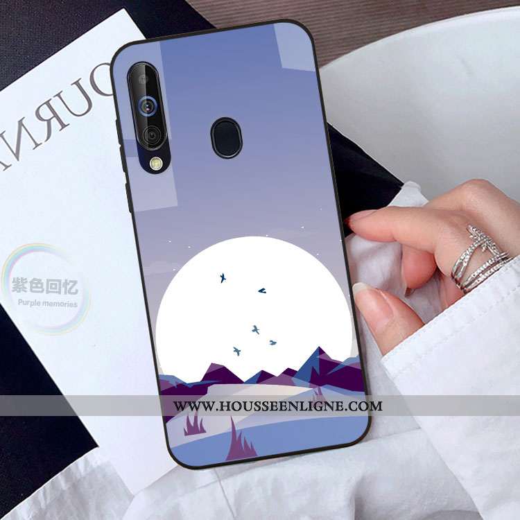 Housse Samsung Galaxy A40s Tendance Protection Vert Verre Étoile Coque Miroir Verte