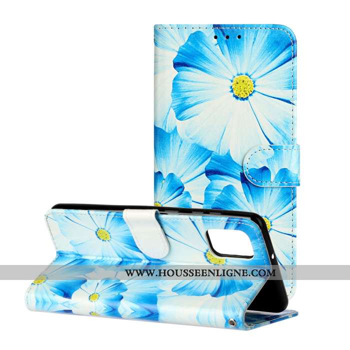 Housse Samsung Galaxy A41 Charmant Tendance Clamshell Protection Étui Cuir Téléphone Portable Blanch
