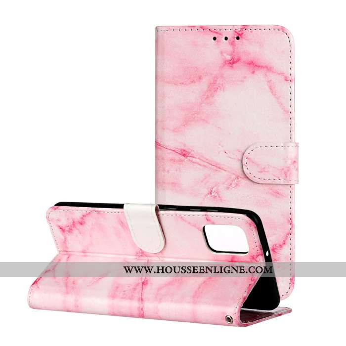 Housse Samsung Galaxy A41 Charmant Tendance Clamshell Protection Étui Cuir Téléphone Portable Blanch